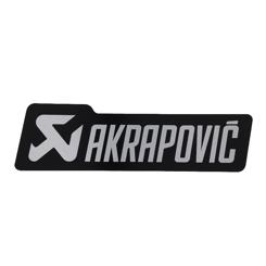 Akrapovic Sort/Sølv MC Udstødning Sticker Varmeresistent 150x45mm